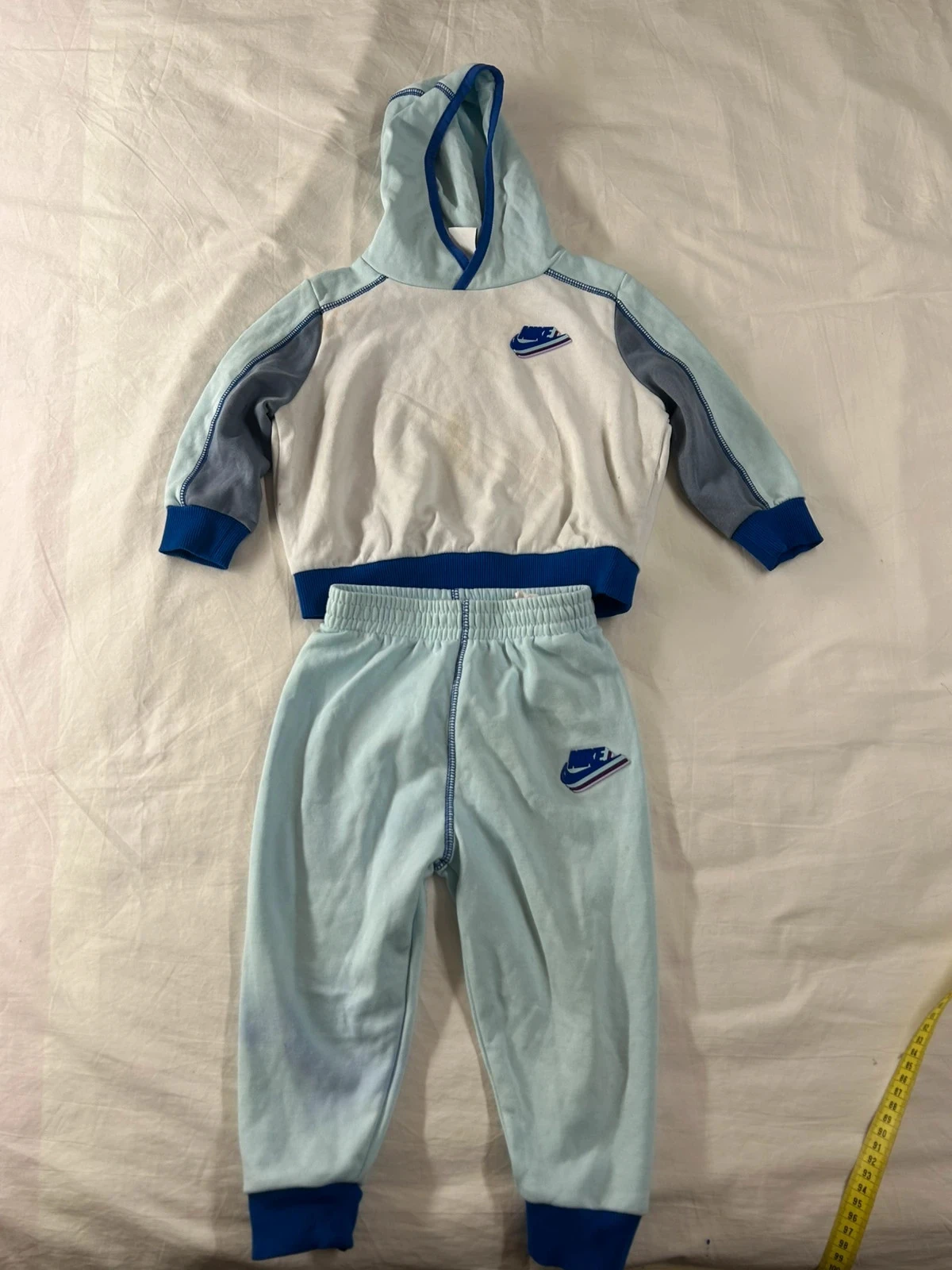 Ensemble combi survêtement Nike bleu blanc